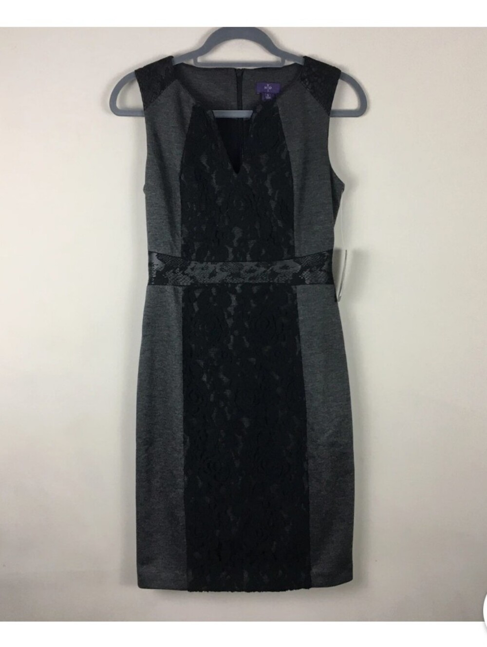 NYDJ (Not Your Daughter's Jeans) Black Lexie Sleeveless Sheath Lace Dress